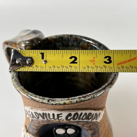 Train Leadville Colorado Coffee Cup Mug Studio Art Pottery Stoneware - Picture 10 of 10